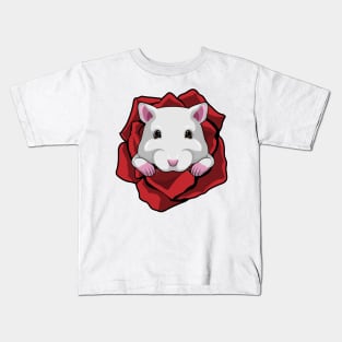 Hamster with Rose Kids T-Shirt